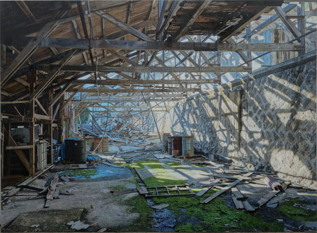 橋本大輔の絵画作品。廃墟。Daisuke Hashimoto painting, ruins